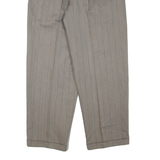 MODEMA Womens Trousers Grey Regular Tapered Wool W34 L30