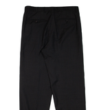 Mens Trousers Grey Regular Tapered Wool W34 L33