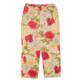 COLLECTION Floral Womens Trousers Beige Regular Tapered W26 L24