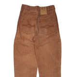 AUTHENTIC Womens Trousers Brown Regular Tapered W26 L26