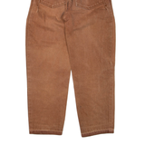 AUTHENTIC Womens Trousers Brown Regular Tapered W26 L26