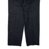 Check Mens Trousers Green Regular Tapered W34 L30