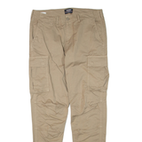JACK & JONES Mens Trousers Beige Loose Skinny W32 L33