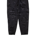 Floral Womens Trousers Black Regular Tapered W28 L27
