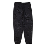 Floral Womens Trousers Black Regular Tapered W28 L27