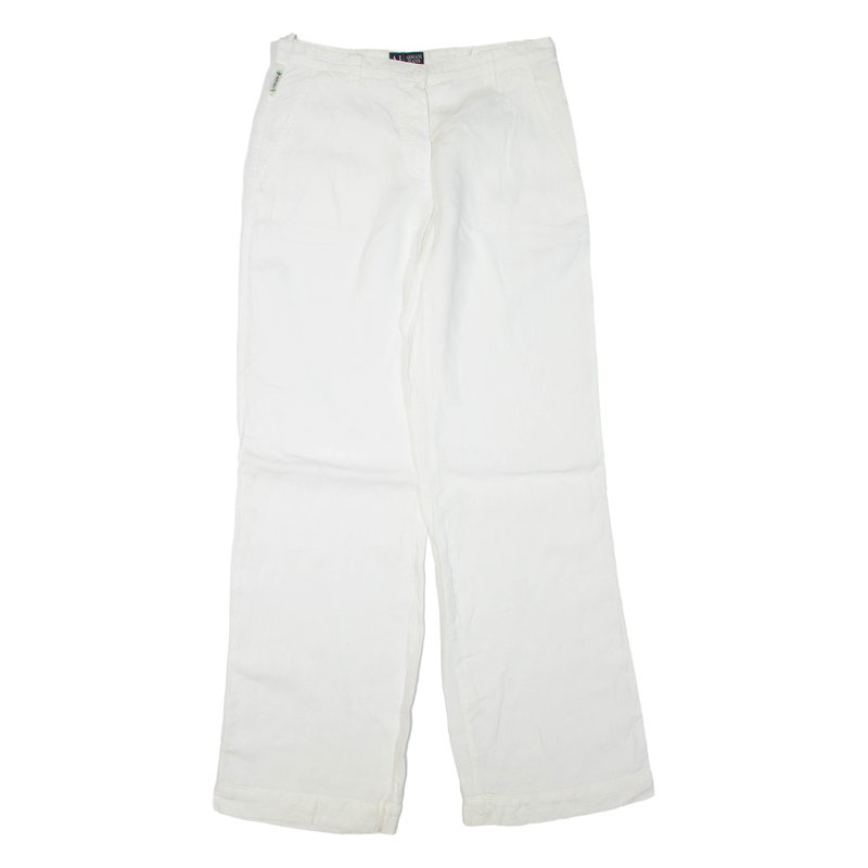 ARMANI JEANS Womens Trousers White Regular Straight W30 L34