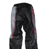 Biker Mens Leather Trousers Black Regular Tapered W26 L28