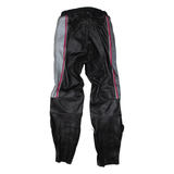 Biker Mens Leather Trousers Black Regular Tapered W26 L28