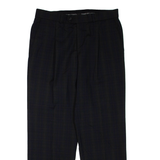 Check Mens Trousers Black Regular Straight W32 L30