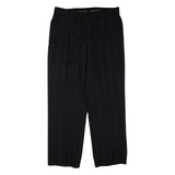 Check Mens Trousers Black Regular Straight W32 L30