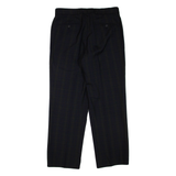 Check Mens Trousers Black Regular Straight W32 L30