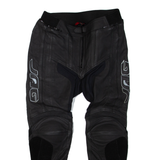 Biker Mens Leather Trousers Black Regular Skinny W32 L27