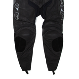 Biker Mens Leather Trousers Black Regular Skinny W32 L27