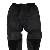 Biker Mens Leather Trousers Black Regular Skinny W32 L27