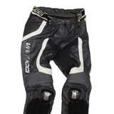 Biker Mens Leather Trousers Black Regular Skinny W30 L27