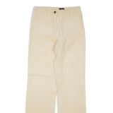 ELKONT Womens Corduroy Trousers Beige Regular Straight W26 L30