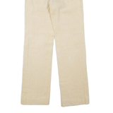 ELKONT Womens Corduroy Trousers Beige Regular Straight W26 L30