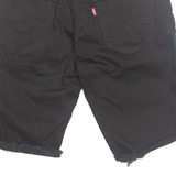 LEVI'S Cut Off Turn Up 511 Mens Denim Shorts Black S W28