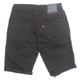 LEVI'S Cut Off Turn Up 511 Mens Denim Shorts Black S W28