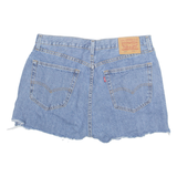 LEVI'S Cut Off 505 Womens Denim Shorts Blue L W36