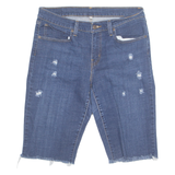 LEVI'S Cut Off Distressed Mens Denim Shorts Blue M W32