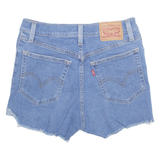 LEVI'S Cut Off Stretch High Waist Womens Denim Shorts Blue S W28