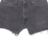 LEVI'S Cut Off 505 Womens Denim Shorts Black XL W37