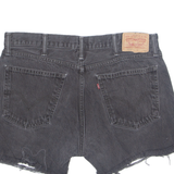 LEVI'S Cut Off 505 Womens Denim Shorts Black XL W37
