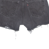 LEVI'S Cut Off 505 Womens Denim Shorts Black XL W37