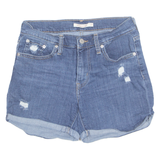 LEVI'S Turn Up Womens Denim Shorts Blue S W28