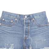 LEVI'S Cut Off 501 Womens Denim Shorts Blue M W29