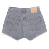 LEVI'S Cut Off 501 Premium Womens Denim Shorts Black XXS W26