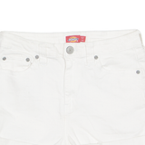 DICKIES Turn Up Womens Denim Shorts White S W28