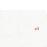 DICKIES Turn Up Womens Denim Shorts White S W28