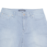 CALVIN KLEIN JEANS Denim Look Womens Casual Shorts Blue Striped M W30
