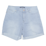 CALVIN KLEIN JEANS Denim Look Womens Casual Shorts Blue Striped M W30