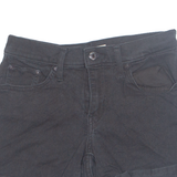 LEVI'S Turn Up Stretch Womens Denim Shorts Black S W28