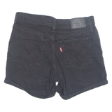 LEVI'S Turn Up Stretch Womens Denim Shorts Black S W28
