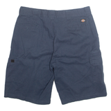 DICKIES Cargo Style Flex Mens Workwear Shorts Blue Relaxed XL W38