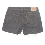 LEVI'S 514 Cut Off Womens Denim Shorts Black L W35