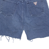 GUESS JEANS Cut Off Womens Denim Shorts Blue 90s M W30
