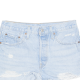 LEVI'S Cut Off 501 Womens Denim Shorts Blue S W28