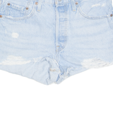 LEVI'S Cut Off 501 Womens Denim Shorts Blue S W28