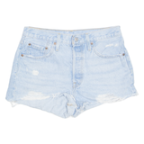 LEVI'S Cut Off 501 Womens Denim Shorts Blue S W28