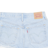 LEVI'S Cut Off 501 Womens Denim Shorts Blue S W28
