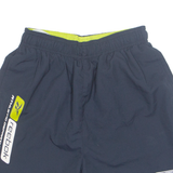 REEBOK Mesh Lined Mens Sports Shorts Blue Relaxed S W24