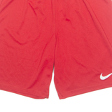 NIKE DRI FIT Mens Sports Shorts Red Relaxed M W26