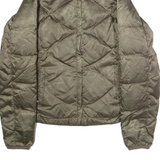 THE NORTH FACE Womens Puffer Jacket Green Nylon Diamond S