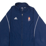 ADIDAS UIC Flames Mens Windbreaker Jacket Blue USA M