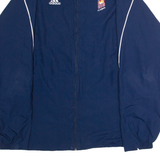 ADIDAS UIC Flames Mens Windbreaker Jacket Blue USA M